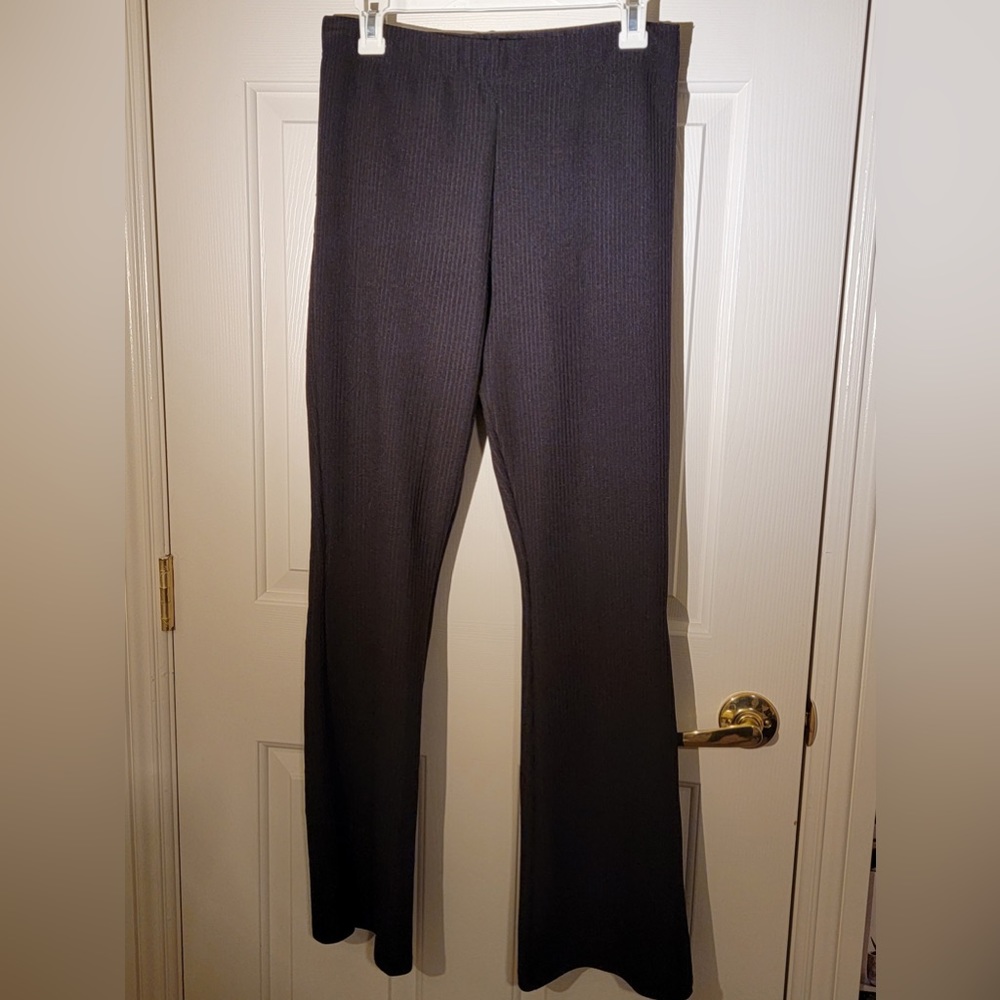 SHEIN Silky Wide Leg Black Pants